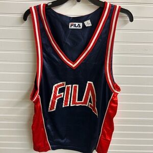 Fila Shirt Vintage 90s Fila Sleeveless Jersey Shirt Size XL